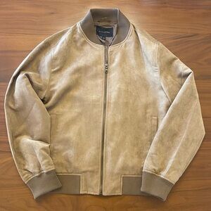Banana Republic Vegan Suede Bomber Jacket